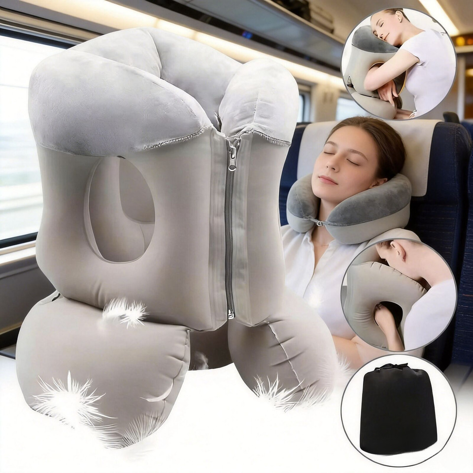 Outdoor Furniture Pillows - Upgraded Inflatable Air Cushion Travel Pillow