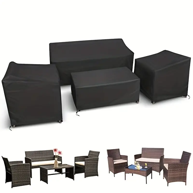 Outdoor Furniture Recliner Set - 4pcs/Set Patio Furniture Covers, Heavy Duty