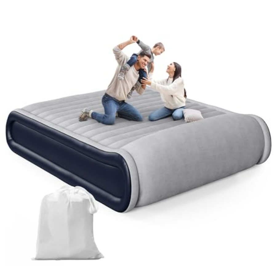 Outdoor Furniture Pillows - Queen Air Mattress with Built-in Pump