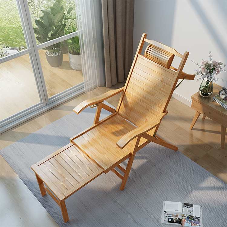 Outdoor Furniture Lounge - Lightweight Modern Design Bamboo Folding Lounge