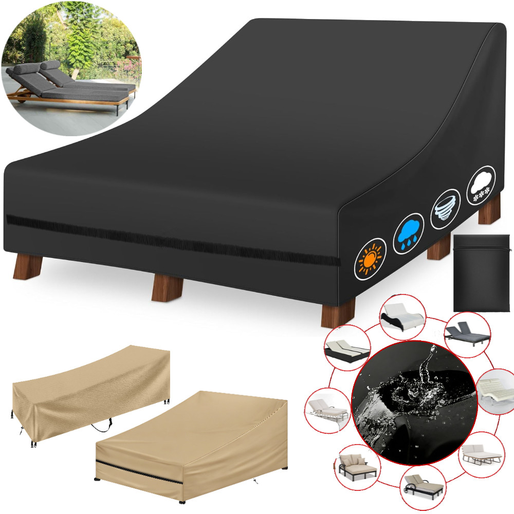Outdoor Furniture Lounge - Waterproof Double/Single Wide Patio Chaise Lounge