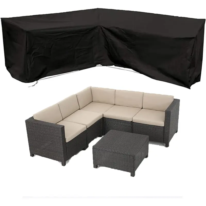Outdoor Furniture Cover Xl - Anti-UV L-shaped Outdoor Sofa Cover Waterproof
