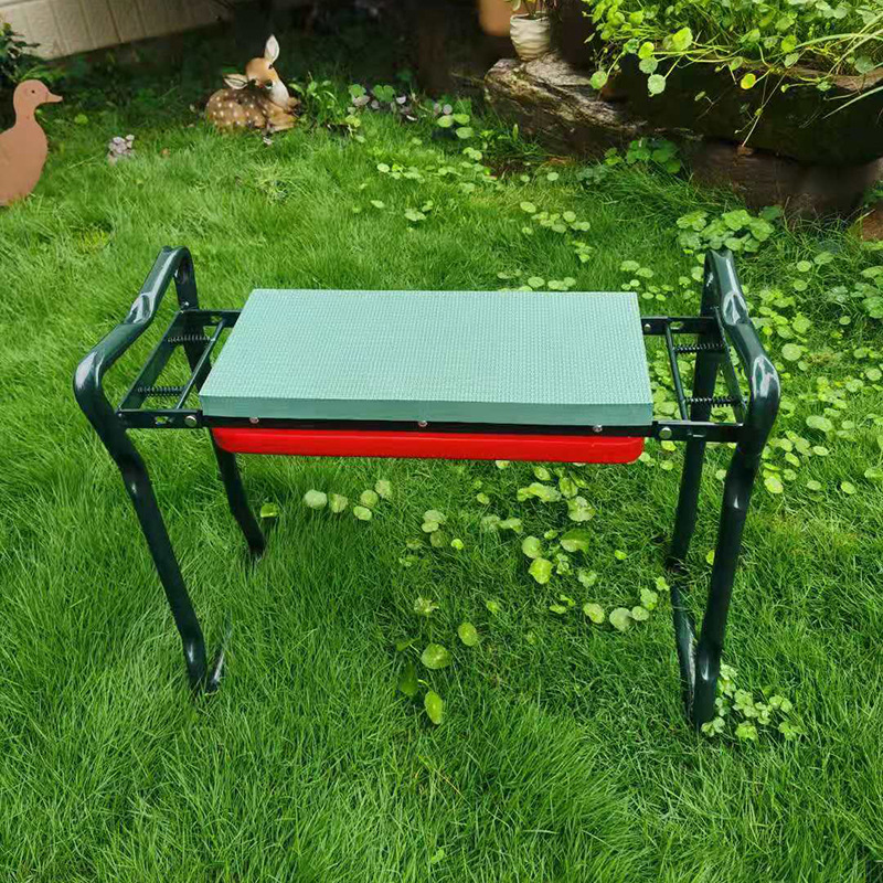 Garden Bench Metal - Portable Foldable Garden Kneeler Stool 2