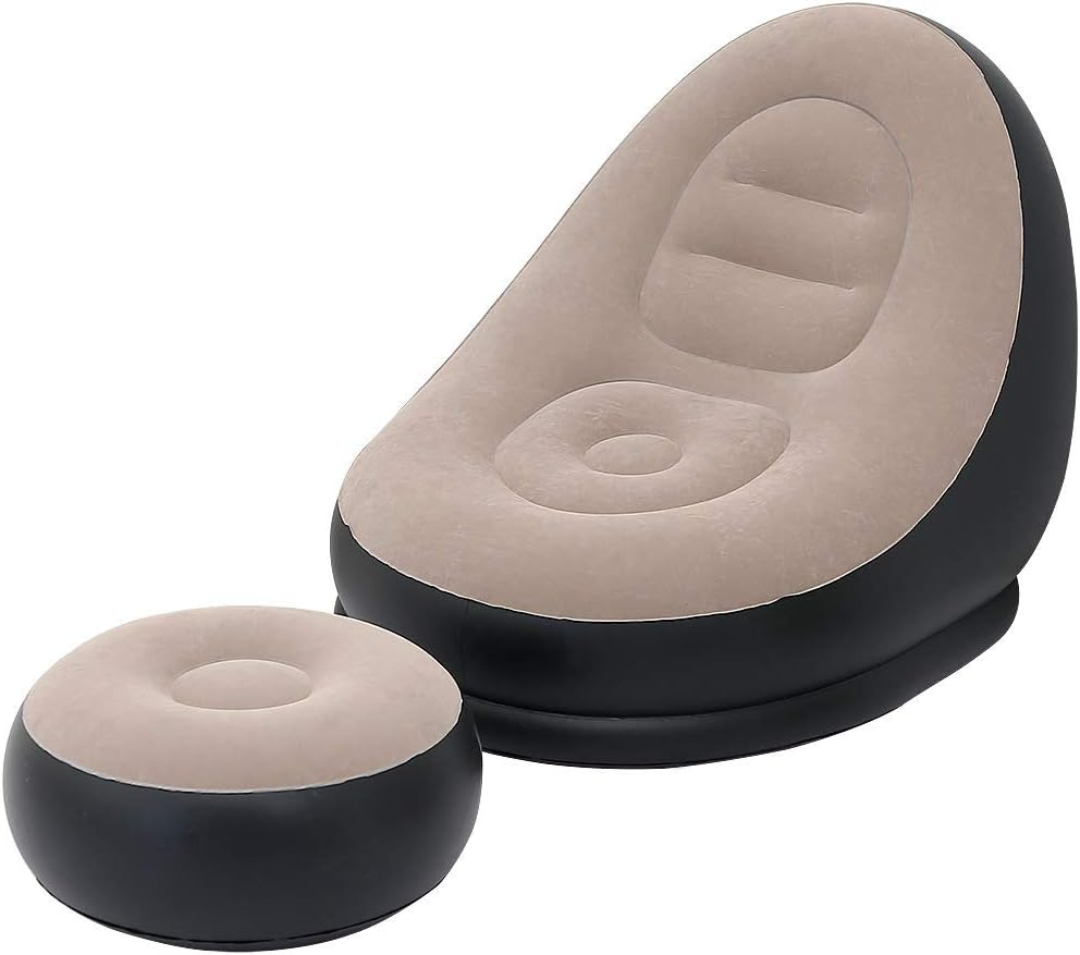 2Pcs Lazy Sofa Inflatable Chai - đánh giá và giá Outdoor Furniture Recliner Set