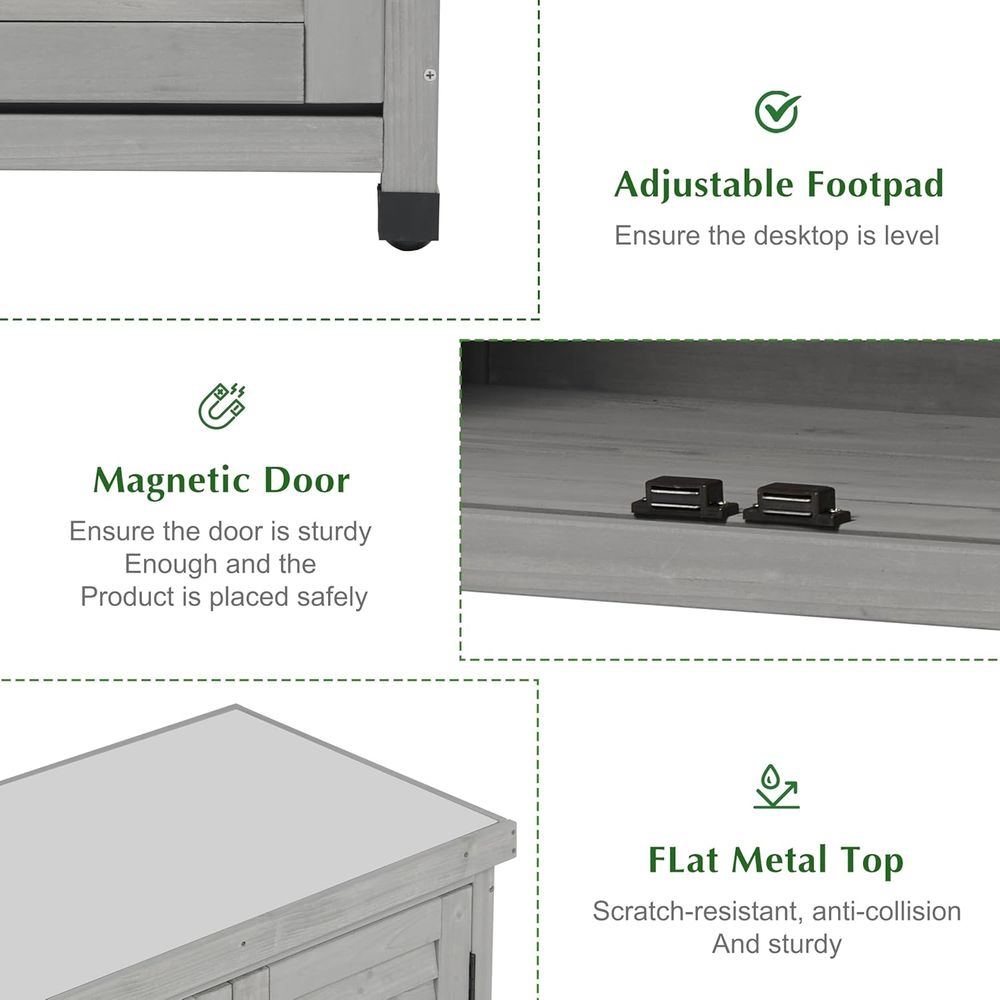 Outdoor Storage Cabinet & Pott - đánh giá và giá Garden Bench Metal