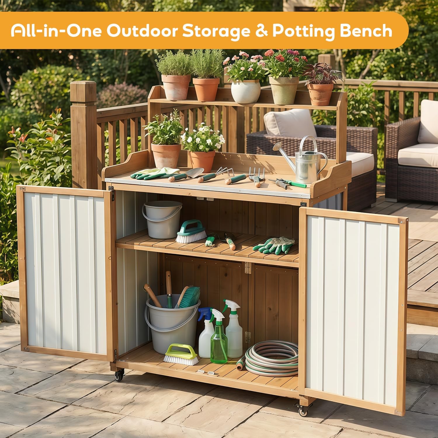 Potting Bench Table Outdoor St - đánh giá và giá Garden Bench Metal