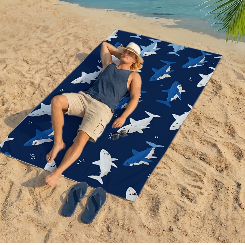 Waterproof Shark Print Beach P - đánh giá và giá Outdoor Furniture Quick Dry