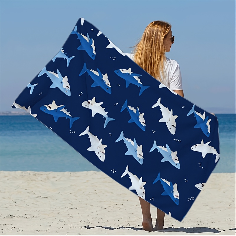 Waterproof Shark Print Beach P - đánh giá và giá Outdoor Furniture Quick Dry