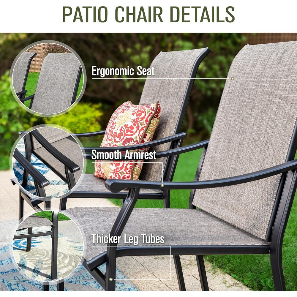 Patio Dining Set 9 Pieces, 8 Q - đánh giá và giá Outdoor Furniture Quick Dry