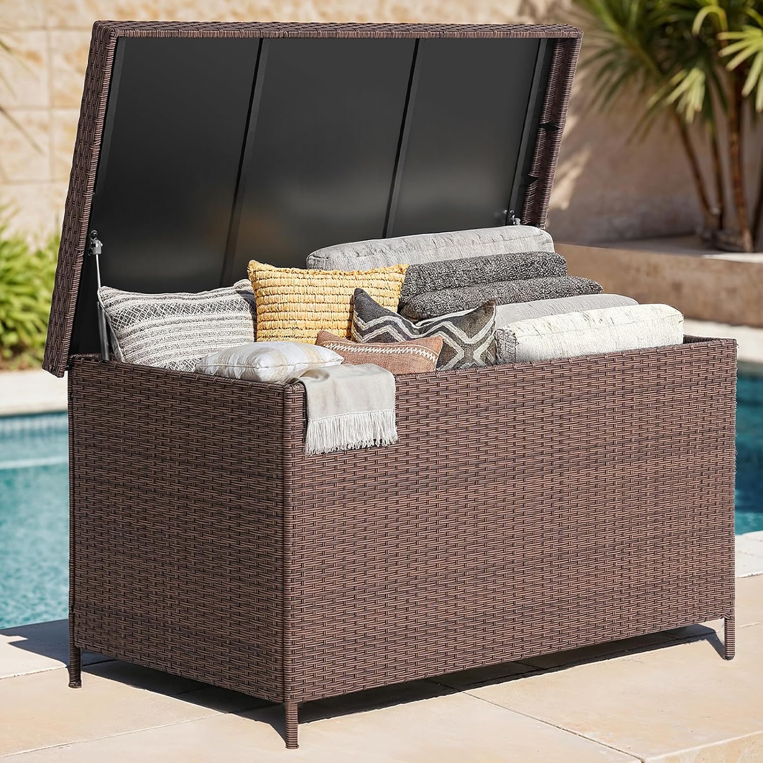 158 Gallon XL Resin Deck Box W - đánh giá và giá Outdoor Furniture Xl
