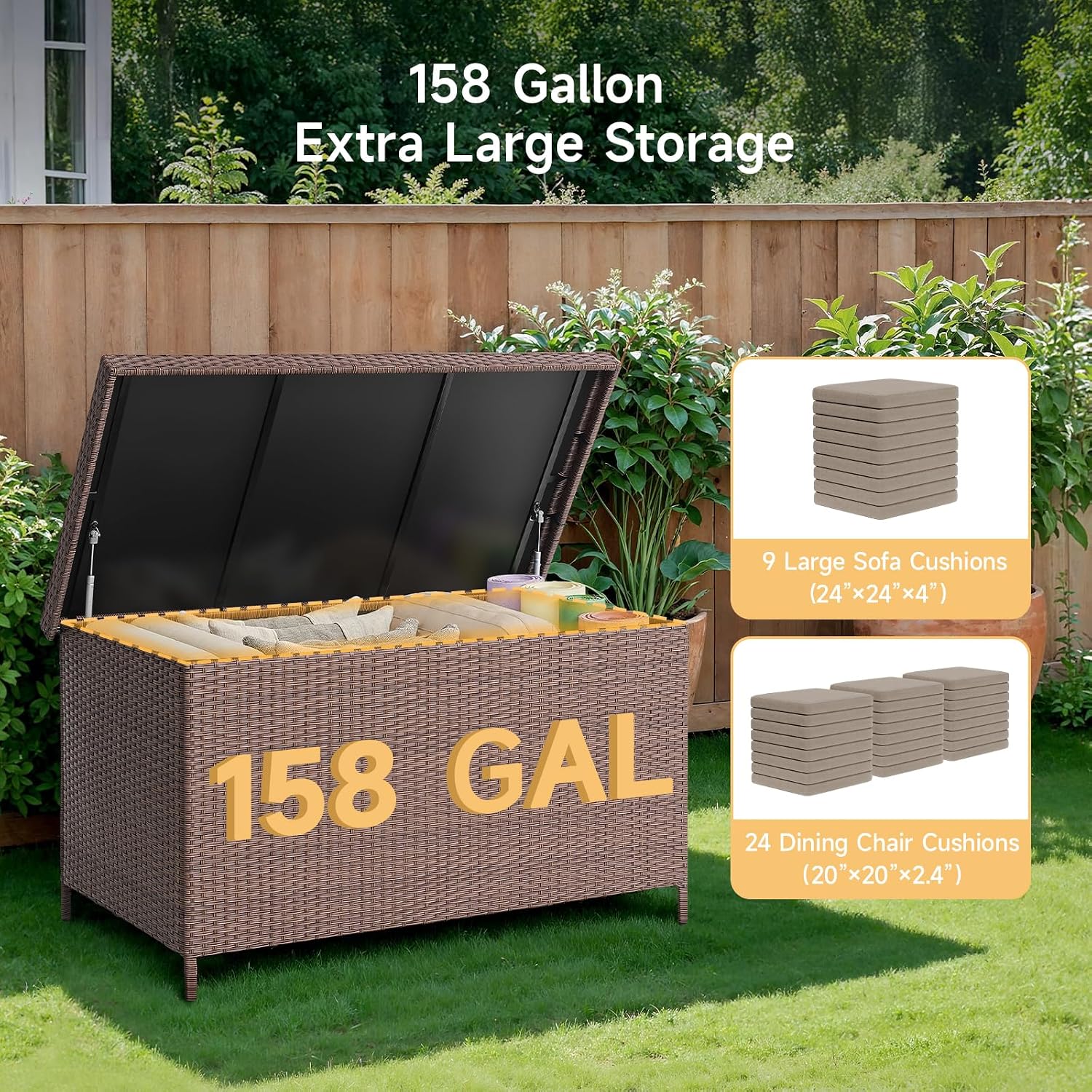 158 Gallon XL Resin Deck Box W - đánh giá và giá Outdoor Furniture Xl