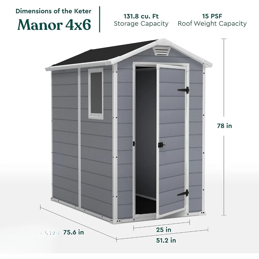 A Manor 4x6 Resin Outdoor Stor - đánh giá và giá Outdoor Furniture Store