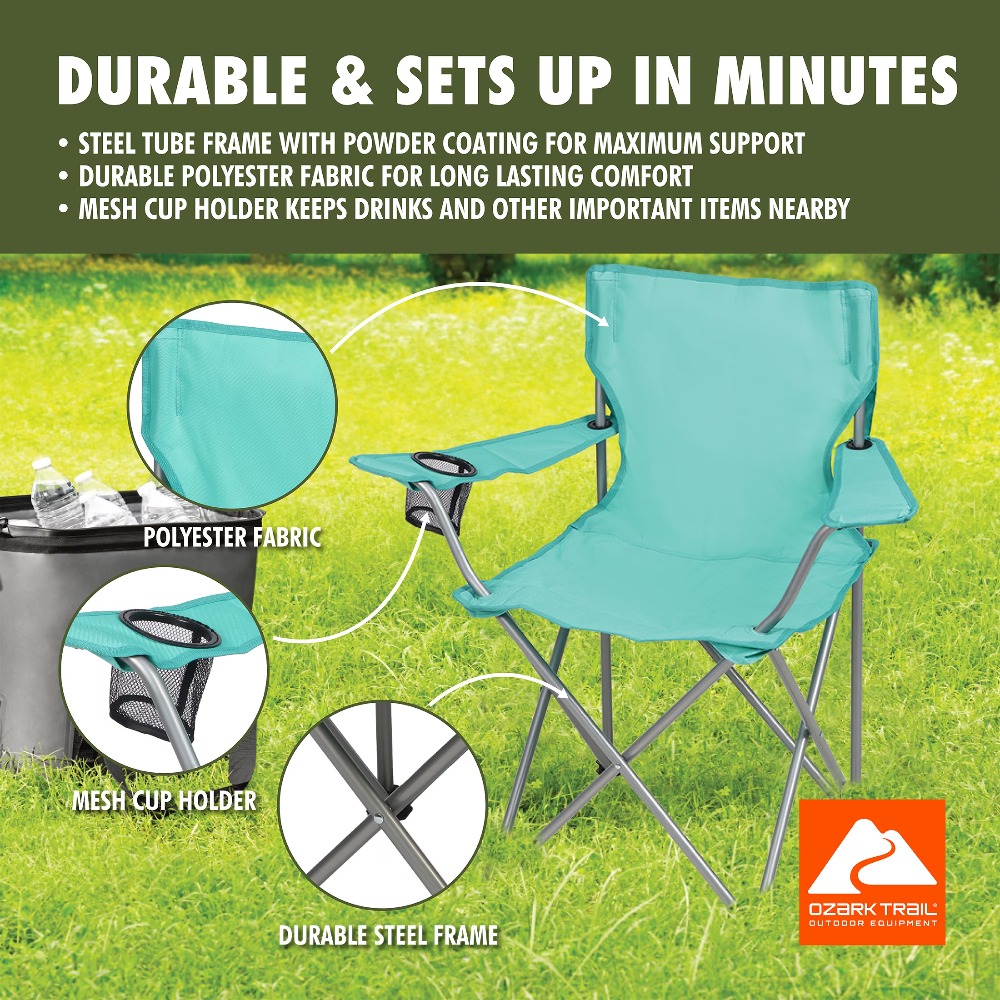 Foldable Quad Camping Chair wi - đánh giá và giá Outdoor Furniture Used