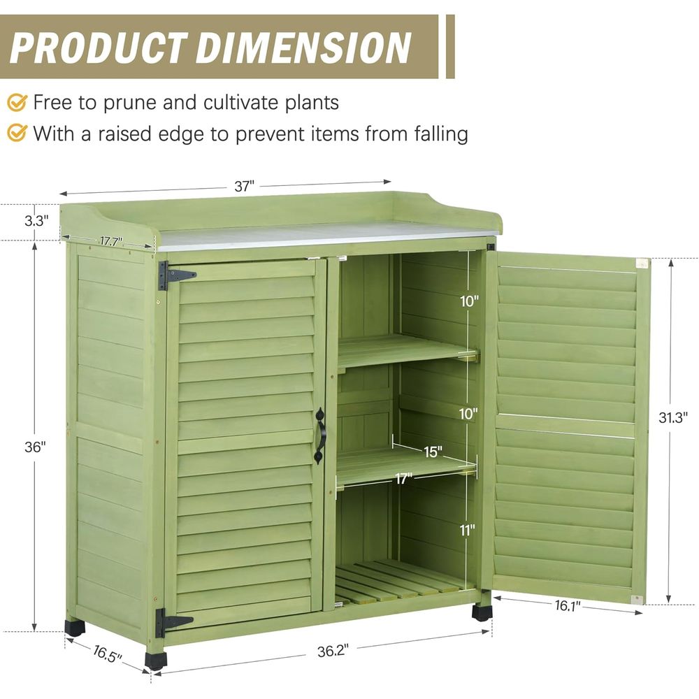 Outdoor Potting Bench with Met - đánh giá và giá Garden Bench Metal