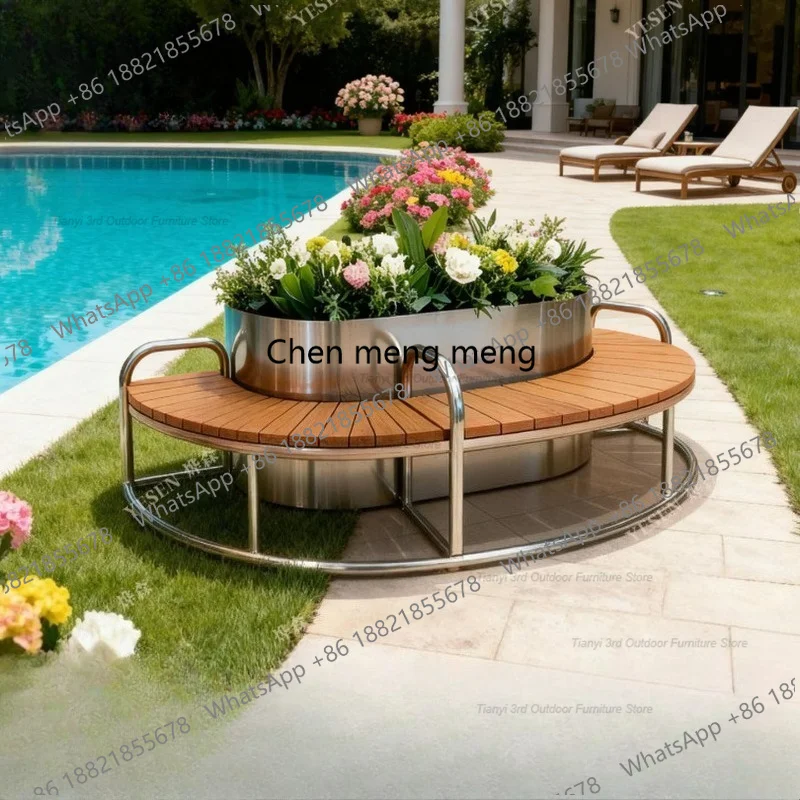 D80 Stainless Steel Flower Box - đánh giá và giá Garden Bench Metal