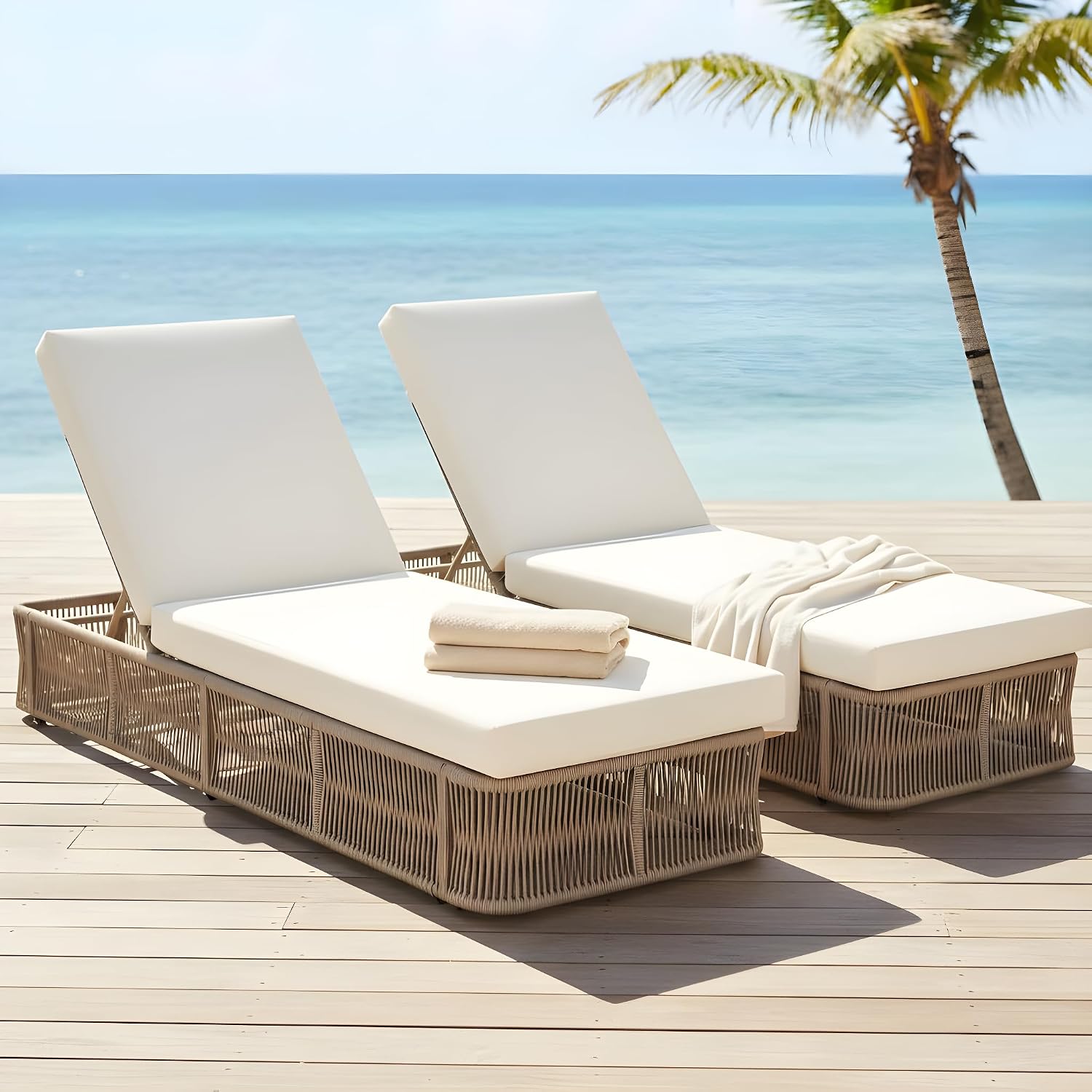 Woven Rope Lounge Chair 5-Posi - đánh giá và giá Outdoor Furniture Without Cushions