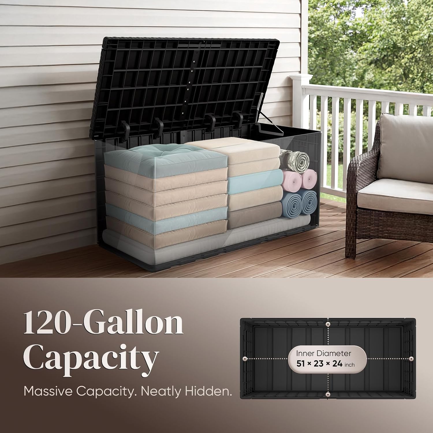 120 Gallon Large Outdoor Stora - đánh giá và giá Outdoor Furniture With Storage