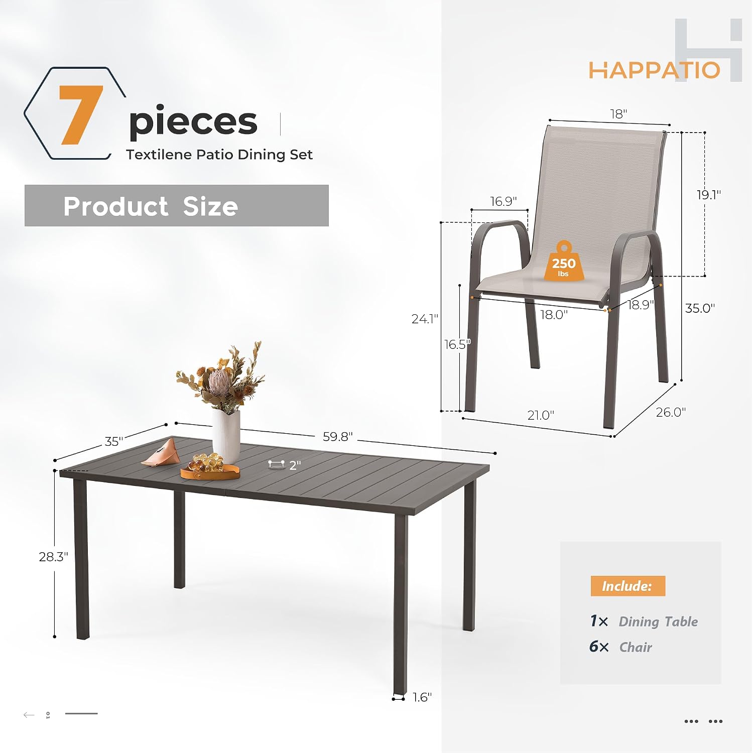 Outdoor Patio Dining Set, 6 Qu - đánh giá và giá Outdoor Furniture Quick Dry