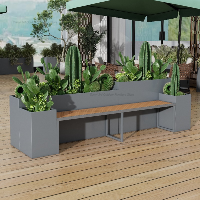 Nordic Stainless Steel Planter - đánh giá và giá Garden Bench Metal