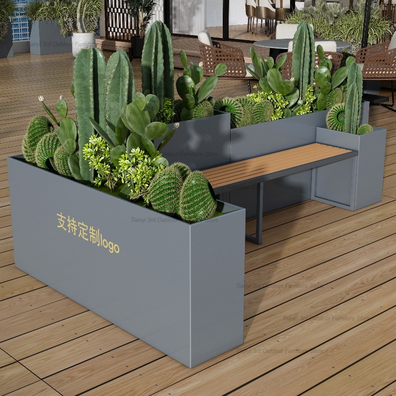 Nordic Stainless Steel Planter - đánh giá và giá Garden Bench Metal