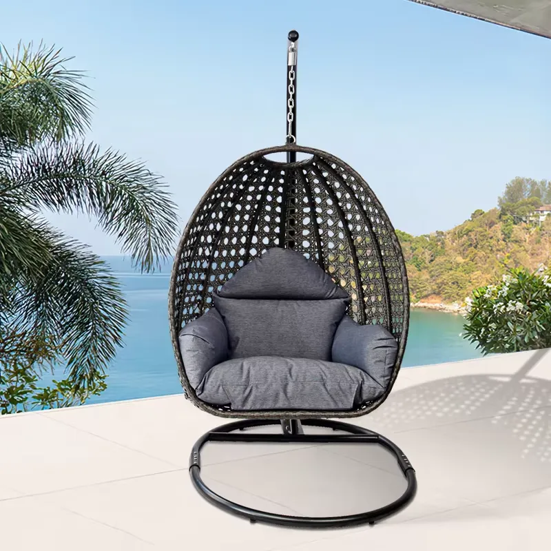 Egg Shape Black Patio Porch Wi - đánh giá và giá Garden Swing Chair