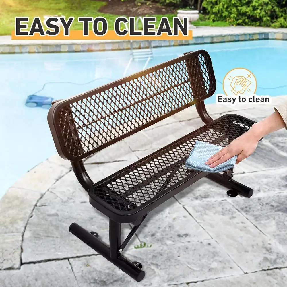 Heavy-Duty Outdoor Metal Bench - đánh giá và giá Garden Bench Metal