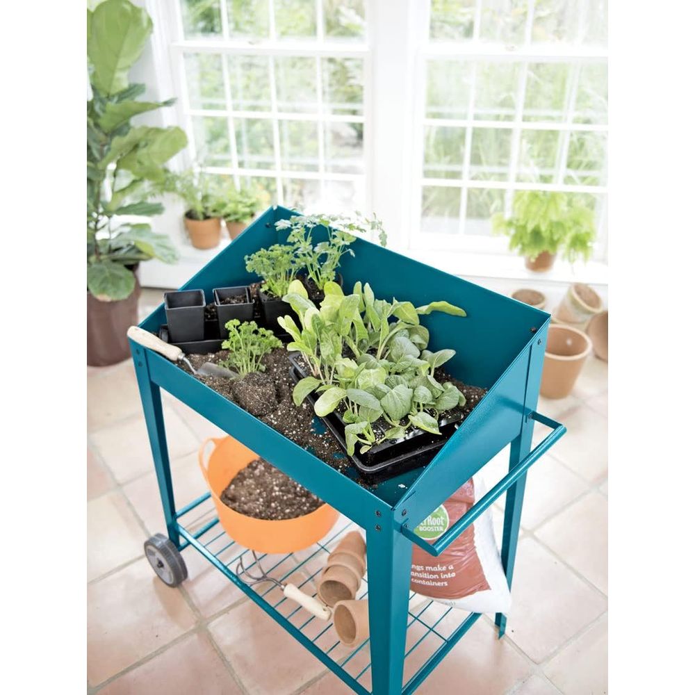Demeter Metal Potting Bench wi - đánh giá và giá Garden Bench Metal