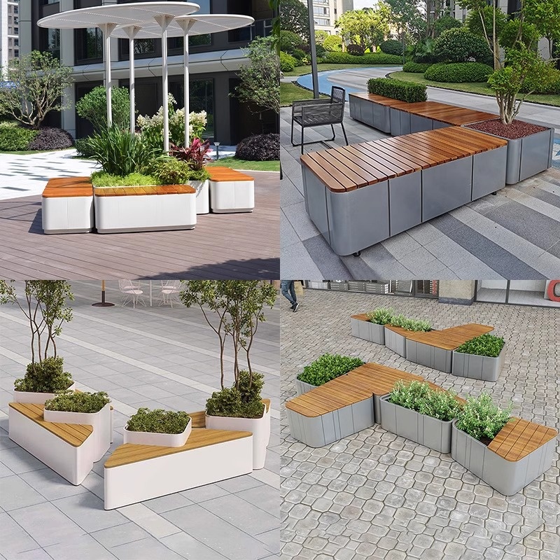 Combination Metal Planter Benc - đánh giá và giá Garden Bench Metal