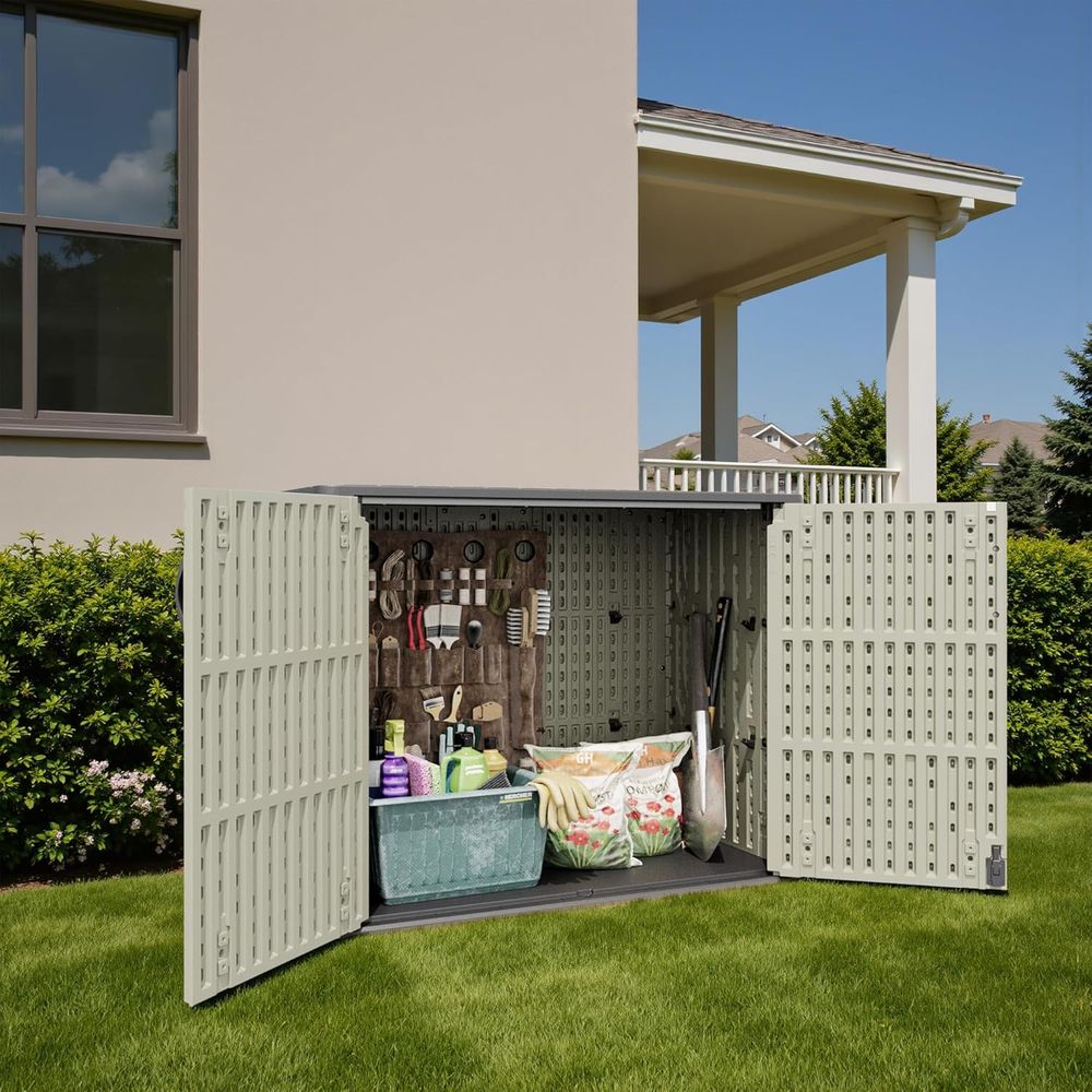 26 Cu.ft Outdoor Storage Cabin - đánh giá và giá Outdoor Furniture With Storage
