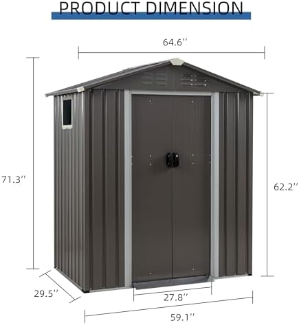 JY QAQA 5x3 FT Metal Outdoor G - đánh giá và giá Outdoor Furniture With Storage