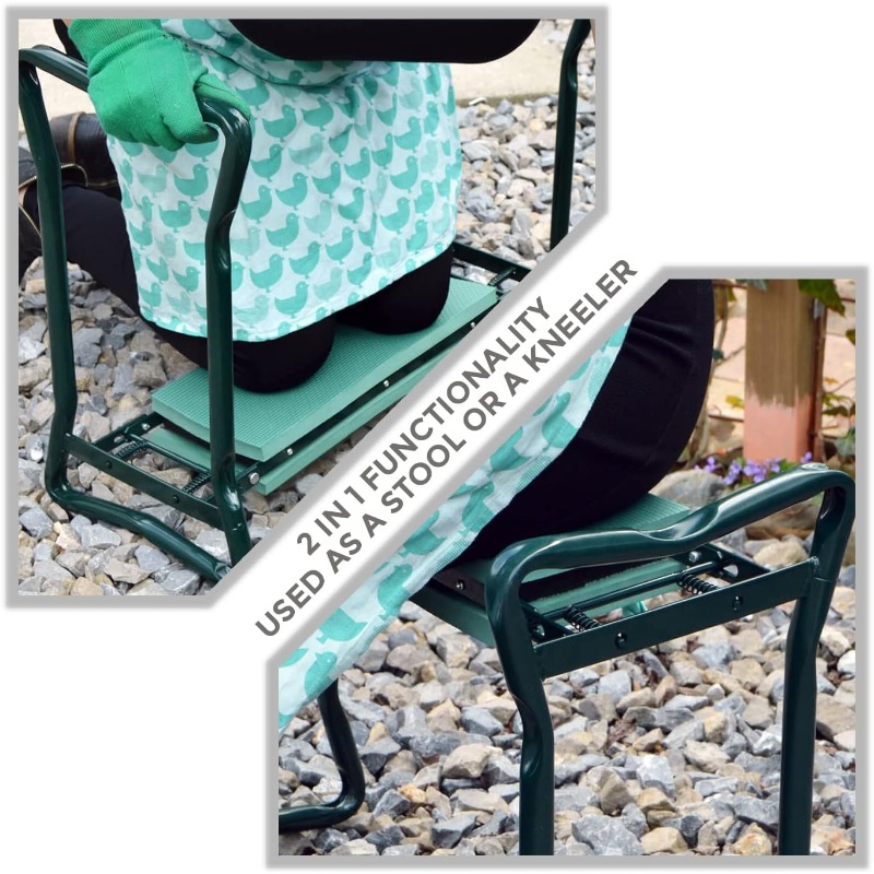 Garden Kneeler Folding Garden  - đánh giá và giá Garden Bench Metal