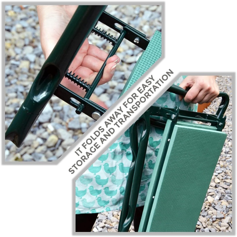 Garden Kneeler Folding Garden  - đánh giá và giá Garden Bench Metal