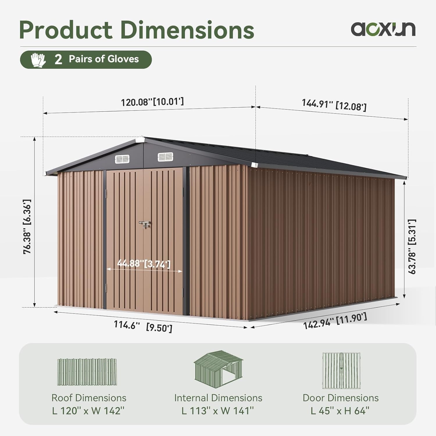 12 x 10FT Outdoor Storage Shed - đánh giá và giá Outdoor Furniture With Storage