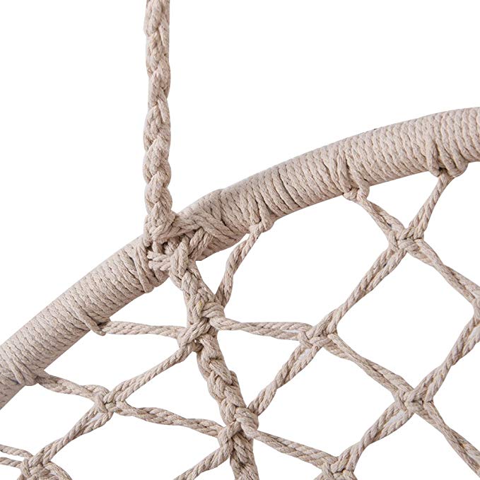 White Hanging Cotton Rope Macr - đánh giá và giá Garden Swing Chair